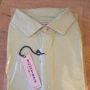 Mizzen + Main Mint Green dress shirt L